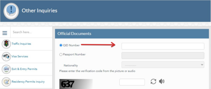 Qatar ID status online