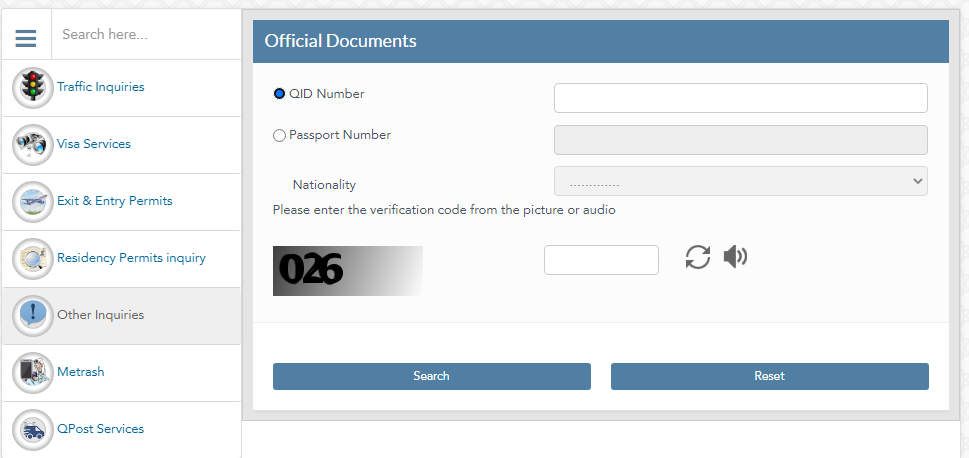 MOI Qatar ID Fine Check