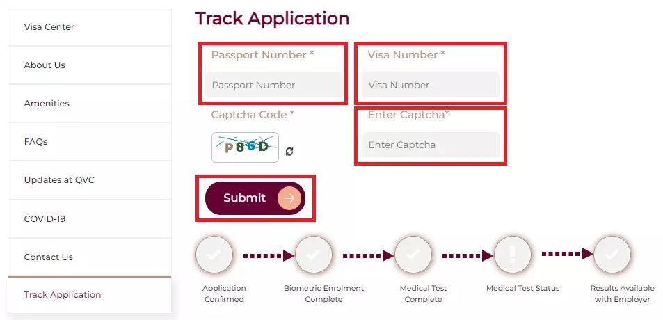 Check Qatar Visa on QVC Website