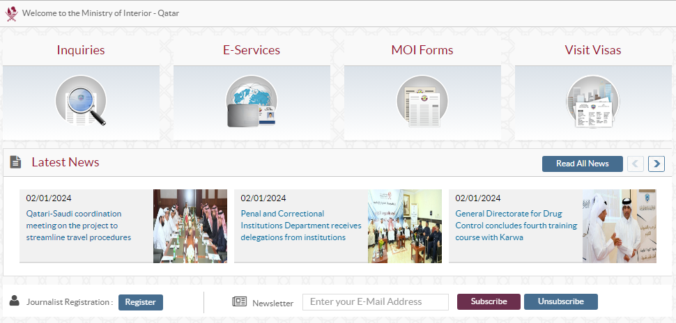 MOI Login Qatar Portal
